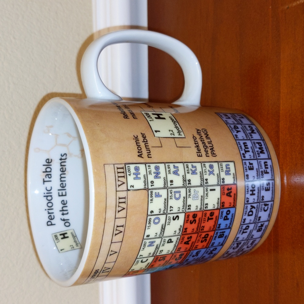 Periodic Table Elements Mug Chemistry Science Teacher Classroom Like New